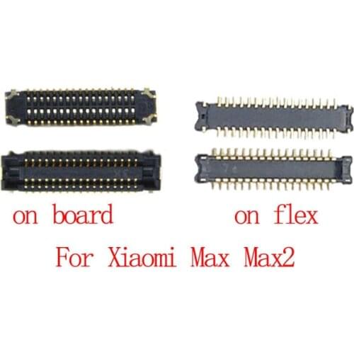 1pcs LCD Display Screen Flex Cable FPC Connector For Xiaomi 4 2 Max 2 Max2 M4 4S M4S M2 MI2 2S Mi2S Plug On Motherboard 34pin