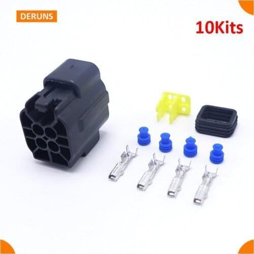 10Set 4Pin Way Seal Waterproof Electrical Wire Female Connector For Car