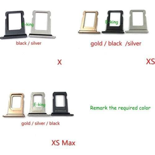 10PCS For Iphone X XR XS Max Sim Card Slot Tray Holder Sim Card Reader Socket