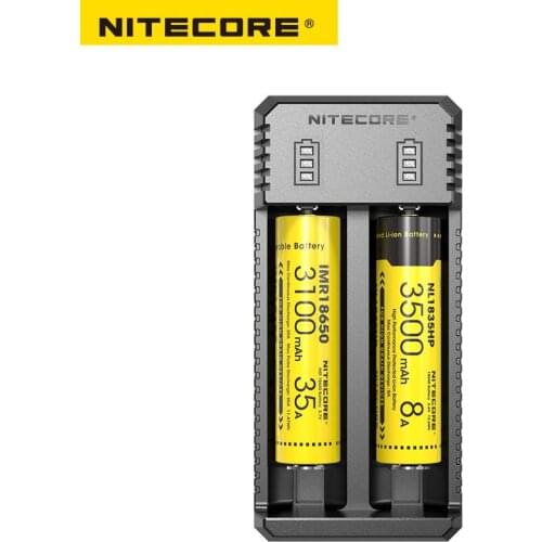 100% Original NITECORE UI1 UI2 Portable USB Li-ion Battery Charger compatible with 26650 20700 21700 18650 16340 14500 battery