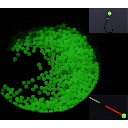 100Pcs 5mm Round Luminous Glow Rig Beads Sea Fishing Lure Floating Float Tackles