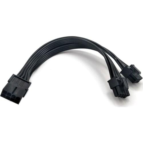 20cm Graphics Card 8 Pin Female to 2X8P(6+2)Pin Extention Power Cable Male PCIe PCI Express 18AWG 4 Lines Cable