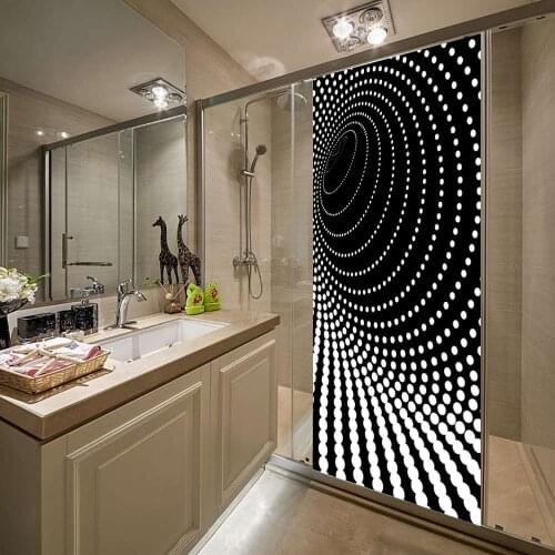 3D creative Polka dot art door stickers wall stickers self-adhesive waterproof removable