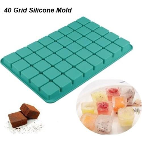 40 Cavities Square Caramel Candy Silicone Molds for Chocolate Truffles Mold Jelly Ice Tray Silicone Mould Cake Decorating Tools