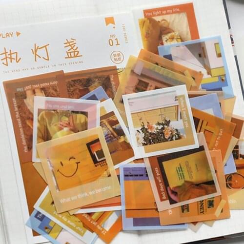 40Pcs/Pack DIY Scrapbooking Label Sticker Diary Decoration PVC Photo Props Vintage INS Style Nice Gift
