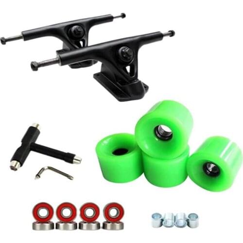 8Inch Skateboard Trucks Bridge Hanger PU Wheels Bearing T Skateboard Tool Skateboard Wheel Combo For Longboard