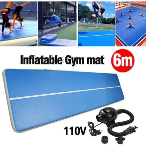 Big Discount! Inflatable Gym Mat Air Tumbling Track for Gymnastics Cheerleading Sport Exercise Mat Airtrack Mat with Pump 6M