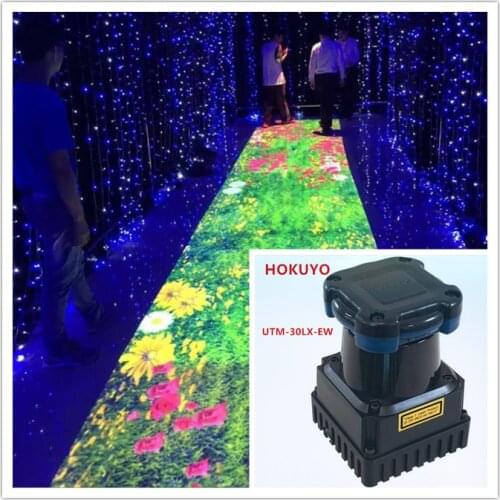 30m UTM-30LX-EW lidar ground wall large screen interactive software multi-touch projection interactive engine system package