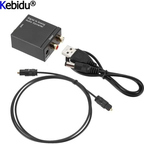 Audio Converter Digital Optical Coaxial Toslink Signal To Analog Audio Adapter RCA Digital To Analog Audio Converter Adapter New