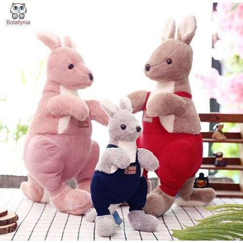 BOLAFINIA kangaroo plush toys cartoon kangaroo children kids Christmas birthday stuffed toy gift