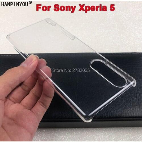 For Sony Xperia 5 6.1" Glossy Snap Phone Case Crystal Invisible Hard PC Cover Clear Protect Back Shell