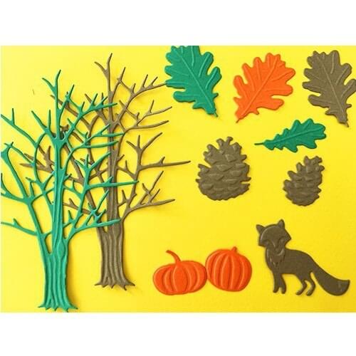 JMCRAFT 2021Pine Cones And Pine trees Metal Cutting Dies DIY Scrapbook Handmade Paper Craft Metal Steel Template Dies