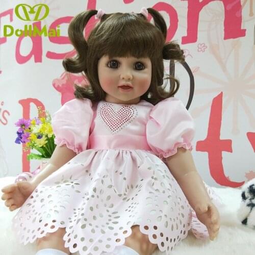 60cm vinyl Silicone Reborn Baby Doll Toys 24inch Toddler Princess Girl real baby poupee reborn Kids Birthday Gift brinquedo