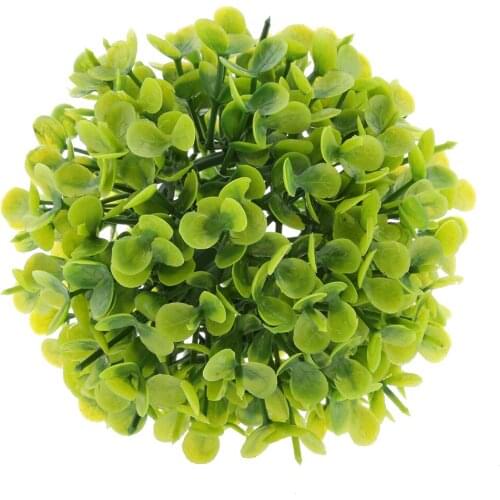 MagiDeal Green Artificial Leaves Plant Ball Grass Home Decorations 12cm Garden Pots
