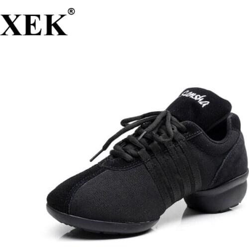 XEK men canvans leather Jazz majoring in Pop dance Sneakers shoes sports dance shoes Four color Teacher Shoes GSS36