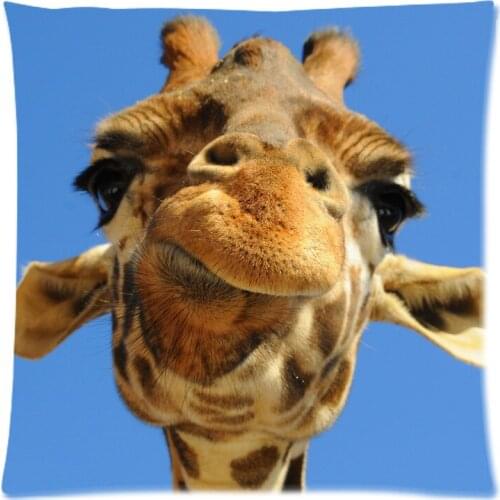 Soft Polyester Cushion Cover giraffe Decorative Pillowcase Modern Home Decor Customized Sofa Throw Pillow Cover 45x45cm