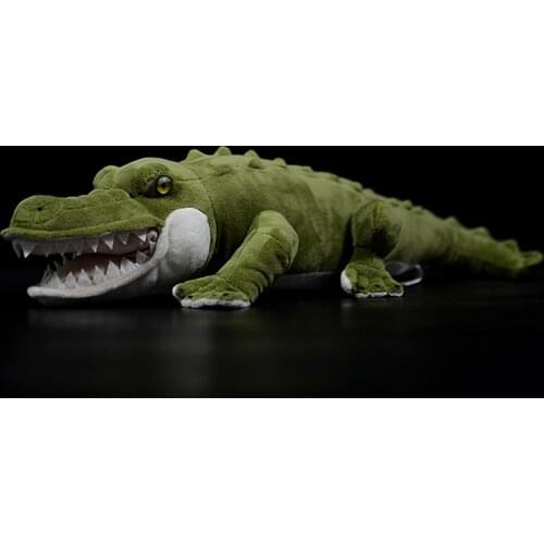 50cm Cute Crocodile Soft Plush Toy Simulation Green Alligator Real Life Doll Crocodylus siamensis Animal Model For Kids Gift