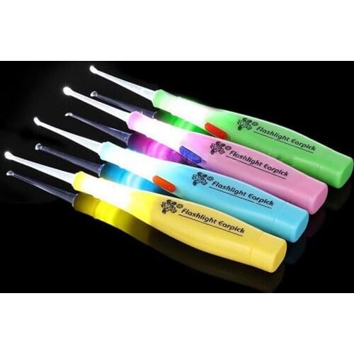 Hot LED Earwax Removal Tool Kit Stainless Steel Earpick Tonsil Stone Extractor sy998