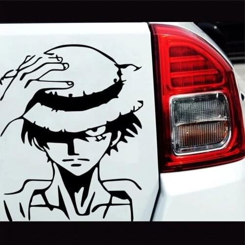 NEW One Piece Monkey D Luffy Car Stickers Products Wrap Funny On The Auto Sticker For Motorcycle And Cars Acessories Decoration