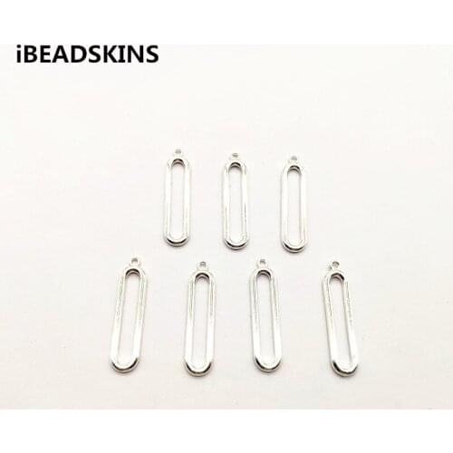 New arrival! 33x8mm 100pcs silver color oval-shape charm for Earrings Stud,earrings accessories,Earring parts,jewelry findings