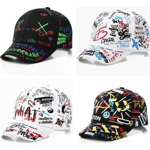 3-7 Years Old Graffiti Children Baseball Cap for Boy Girl Summer Cotton Snapback Sun Hat Kids Fashioin Cute Black Hip Hop Caps