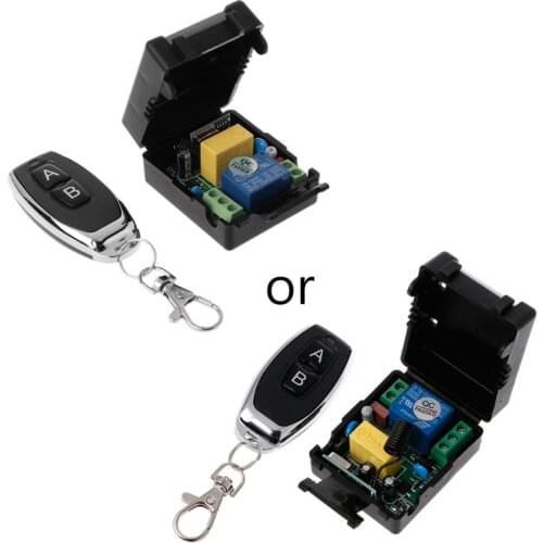 AC 220V 10A 1CH RF 433MHz Wireless Remote Control Switch Receiver + Transmitter Kit XXUC