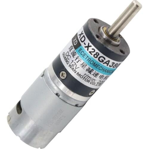 24V DC planetary gear motor, X28GA380 7W miniature gear motor, low speed CW/CCW DC motor
