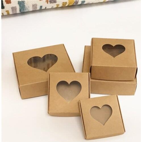 Kraft paper gift cardboard packaging paper box Craft carton package for packing handmade soap/candy box