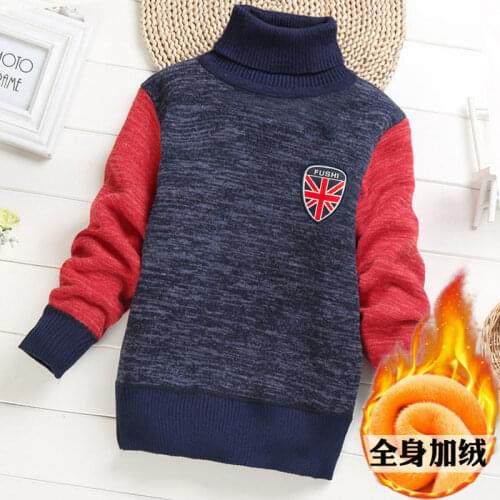 Teens Sweater Knitwear Clothes Winter Fleece Boys Long Sleeve Cardigan Knitted Tops Outfits 4 5 6 7 8 9 10 11 12 13 14 Years