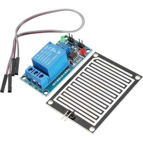 12V Rain Sensor Relay Module Raindrops Controller Module For Arduino Foliar Moisture M35 Monitor Weather Rain Sensors Module