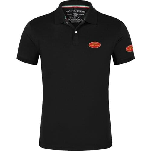 Summer 2021New Moto Guzzi Logo Print Men Comfortable Short Sleeves Male Cotton Breathable Casual Customize Sport Polo Shirt Tops