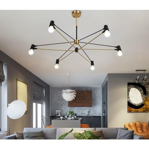 Nordic geometric creative personality living room pendant lights luxury restaurant villa bedroom lamp star light fixtures CL0608