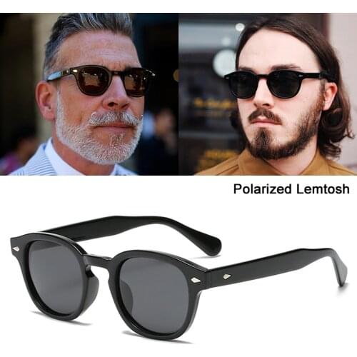 JackJad Fashion Cool Johnny Depp Lemtosh Style Polarized Sunglasses Vintage Round Anti Blue Eyewear Brand Design Glasses Frames