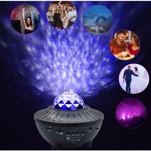 Led Star Galaxy Starry Sky Projector Night Light Built-in Bluetooth Speaker For bedroom decoration child kids birthday present