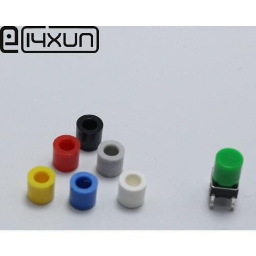 70pcs 7 color A56 Tactile Push Button Switch Cap Tact Micro Switch Button Cap Fit 6*6mm Switch 6*6*5mm ect
