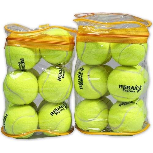 12pcs Tennis Ball High Elasticity Training Ball Natural Rubber And Special Woolen Competition Tennis Ball