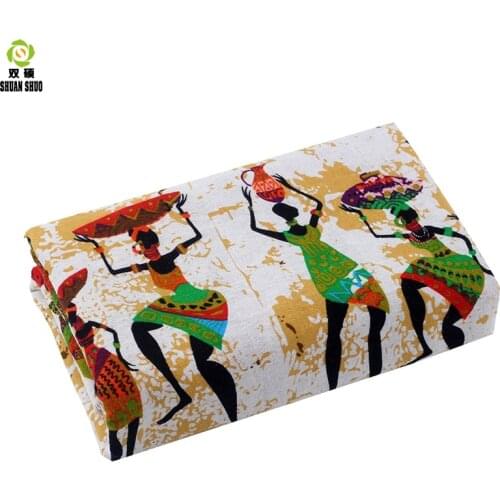 Shuanshuo African ethnic customs Cotton Linen fabric DIY Handmade Textile Sewing Patchwork For Bags Dress Clothes 150*50CM