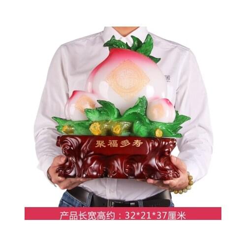 Yushou peach set up a living room home decoration birthday gifts for the elderly creative birthday gifts room Home