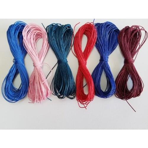 Colourful 100% Linen waxed rope 10m-20m/lot High Tenacity thread Waterproof cords for DIY handmade