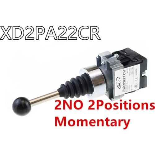 XD2PA22CR 2NO 2Positions Momentary Spring Return Wobble Stick Joystick Replace