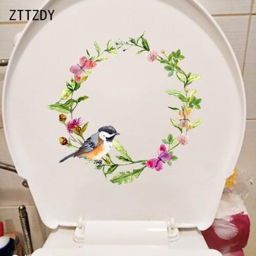 ZTTZDY 24.1×23.8CM Butterfly Garland Creative Kids Room Wall Stickers Fashion Toilet Decoration T2-1494