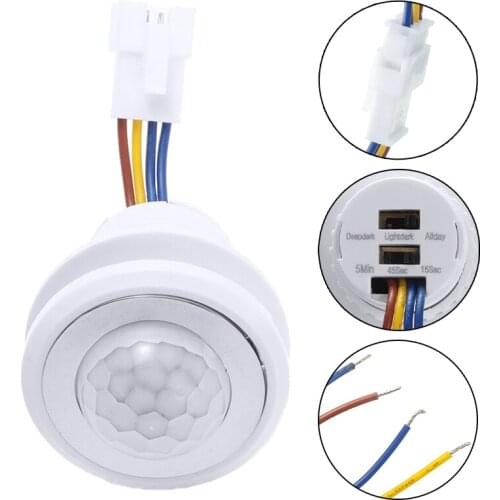 1pc Mini LED PIR Infrared Body Motion Detector Control Switch Light Lamp for Home Lighting LED Sensitive Night Lamp
