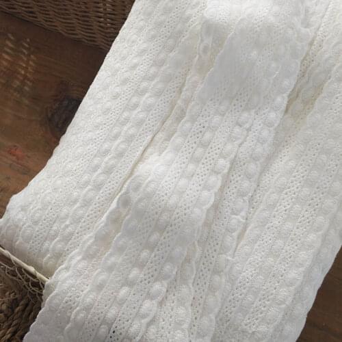 10meters Cotton Lace Trim Off White Ribbon For Garment Bags Gift Wrap Home Decoration Bow Flag Ribbon DIY Handmade Material