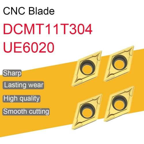 10PCS DCMT11T304 Carbide Insert DCMT11T304 UE6020 Milling Blade Lathe CNC Tools Internal Turning Tool