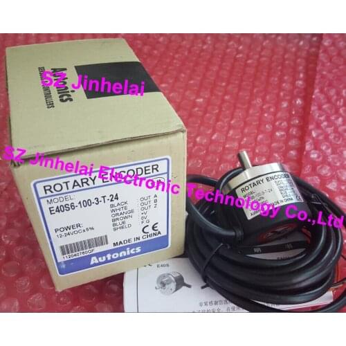 100% New and original AUTONICS E40S6-100-3-T-24 Incremental rotary encoder 12-24VDC