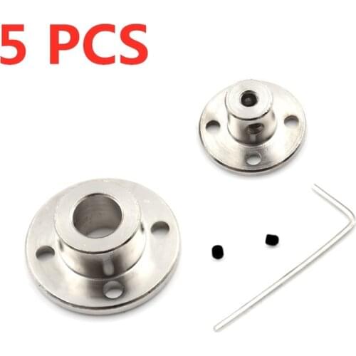 5 pcs 3.17/4/5/6/7/8/10/11/12/14mm Rigid Flange Coupling Motor Guide Shaft Coupler Motor Connector Shaft Axis Bearing Fittings