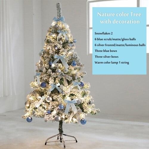 60CM Pink Snow Flocking Christmas Tree New Year Christmas Standard Tree With Ornament Navidad Decor For Festival New Year Party