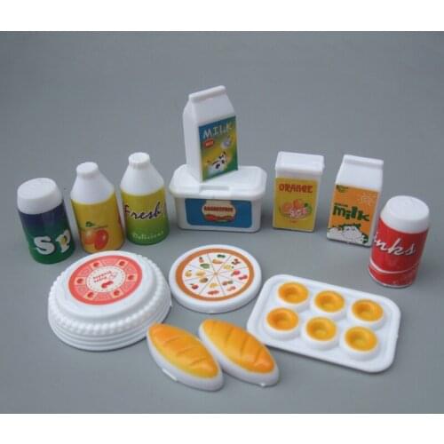 New 12Pcs/set Doll Accessories For Barbie Dolls / Monster Hight Dolls Kitchen Cake bottle Play House Toys for Girls Baby