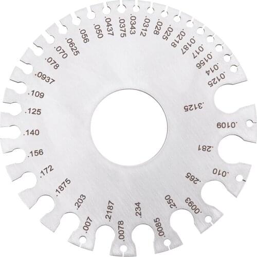 ANENG Stainless Steel Wire Thickness Measuring 2 Sides Round Wire Thickness Measurer Tester Ruler Gauge Diameter MeasuringTool