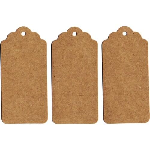 DIY ZAKKA Antique Kraft Paper Tags with Lovely Swirl Edges for Wedding Decoration/DIY Card Making/Scrapbooking 200/lot